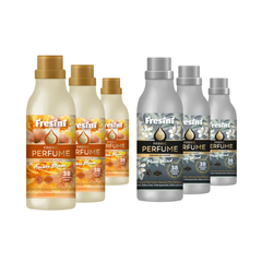 Fresini 6x Sada parfémů na praní – Purple Rain + Fresh Breeze (3 600 ft/lahvička)